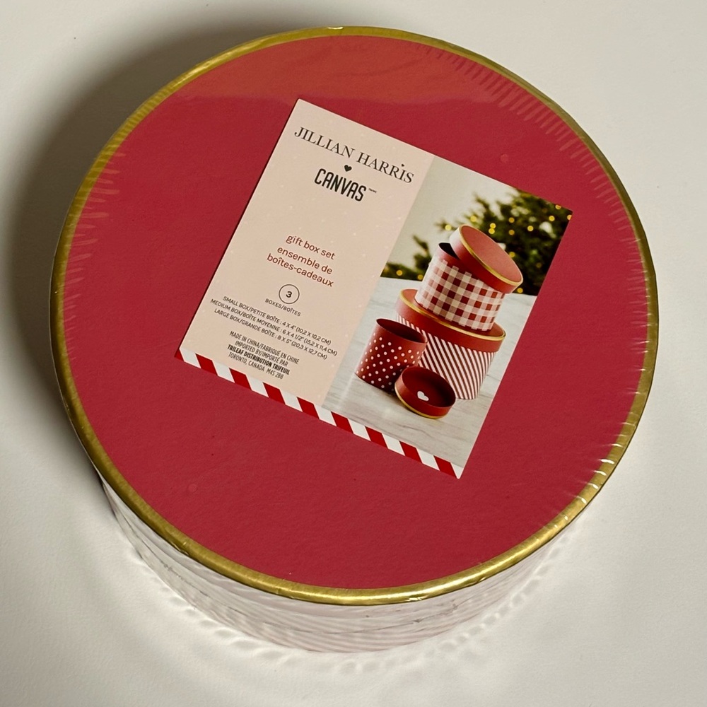Jillian Harris Canvas Gift Box Set Red and Gold Gift Box Set Brand New